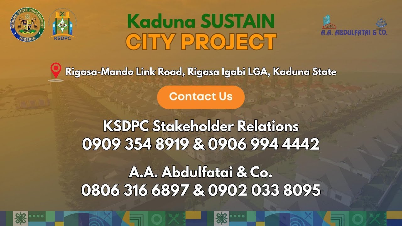 KSDPC Official Handing Over of Kaduna SUSTAIN City to A.A. Abdulfatai & Co (Developer)