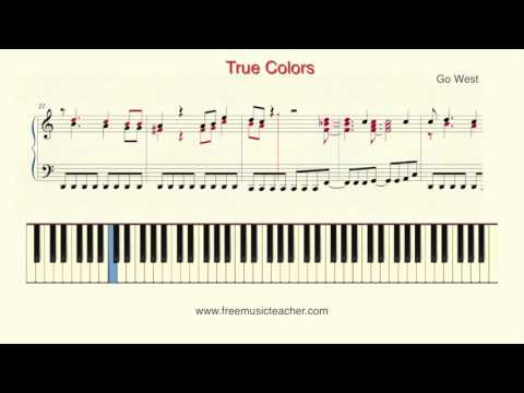 True Colors - Go West piano tutorial True Colors - Go West piano tutorial