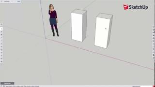 SketchUp Basics 2 - Red green blue axis, push pull, move, copy, select tool, and component