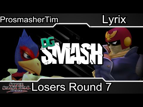 DGSmash2 - ProsmasherTim (Falco) Vs. Lyrix (Cpt.Falcon) - Losers Round 7 - Melee