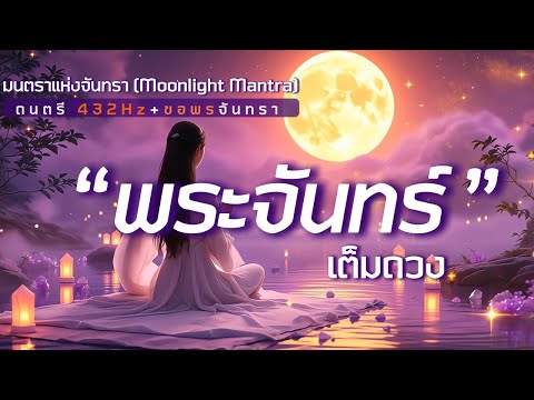 🌕 มนตราจันทรา(บทสวดขอพร พระจันทร์เต็มดวง) | Moonlight Mantra 432Hz พร้อมคำบรรยายบทสวดขอพร #พระจันทร์