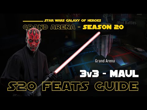 GAC Season 20 - 3v3 Maul feats guide | SWGOH Grand Arena