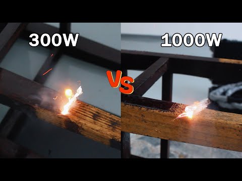 300W VS 1000W Pulse Laser Cleaning Machine: Paint Removal from Wood.
