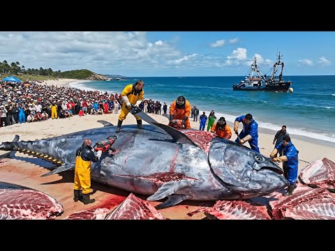 How Fishermen Catch 500 Giant Bluefin Tuna – A Deep-Ocean Longline Fishing Documentary