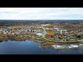 Flin Flon Manitoba Canada - A Beautiful Fall Cinematic Aerial Flight