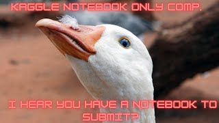 Submitting A Notebook To A  Kaggle Notebook Only Code Competition