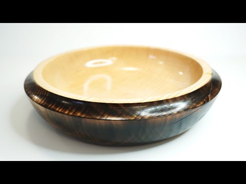 Woodturning | Bowl by Fire!!! Burnt Figured Maple Bowl