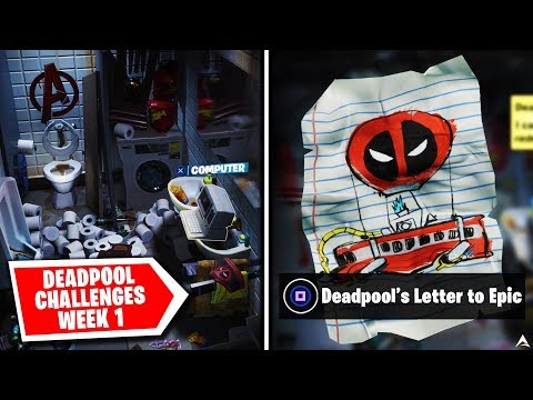 Find Deadpool's Letter To Epic Games (Fortnite Deadpool's Weekly Challenges Week 1)