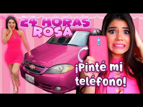 24 HORAS COMIENDO y VIVIENDO ROSA CON MI EX - COMIDA por COLORES Video