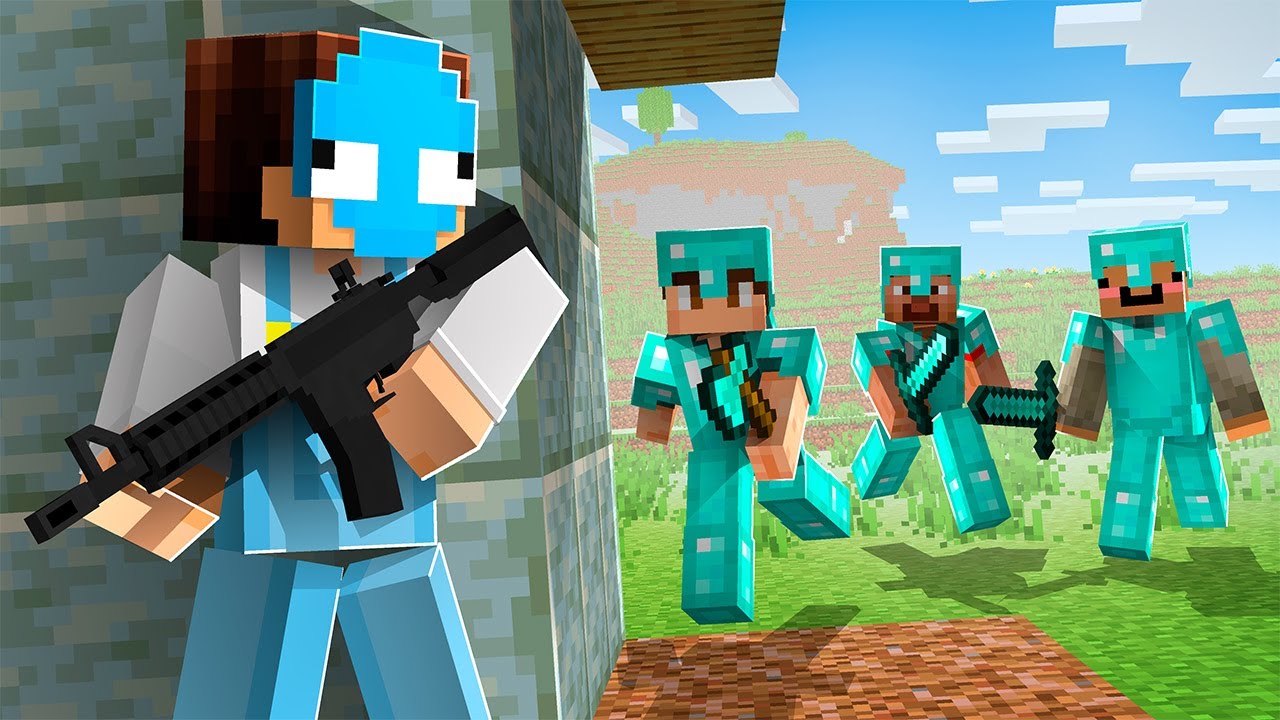 I Secretly used GUNS in Minecraft...