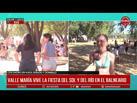 Valle María vive la Fiesta del Sol y del Río en el balneario