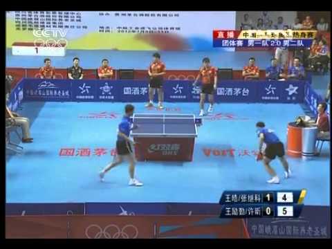 2012 China Warm-up Matches for Olympics: ZHANG Jike / WANG Hao - WANG Liqin / XU Xin [Full]