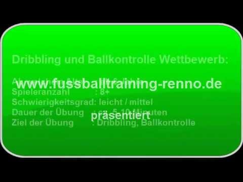 Fussballtraining Übungen: Trainingsform Dribbeln und Ballkontrolle als Wettbewerb