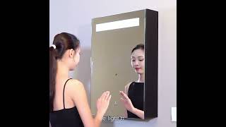 led mirror cabinet bathroom kitchen medicine-chest