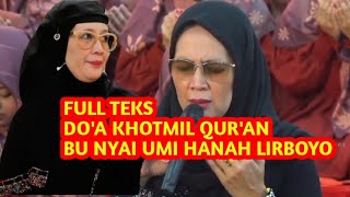 Download lagu FULL TEXT OF THE QUR'AN KHOTMIL PRAYER - BU NYAI UMI HANAH LIRBOYO - FLEXIBLE, CLEAR & SOUL-SHAKING mp3