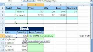 Excel Magic Trick 348: Formula for Unit Inventory Total SUMIF function Trick