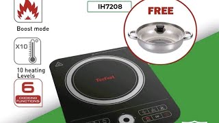 Tefal Induction Cooker Hob Express Slim IH7208, Free Shabu Pot RM209 @Jusco Price/ 2years e-warranty