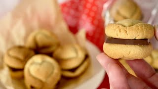 Plump Heart Rice Flour Cookie Chocolate Sandwich