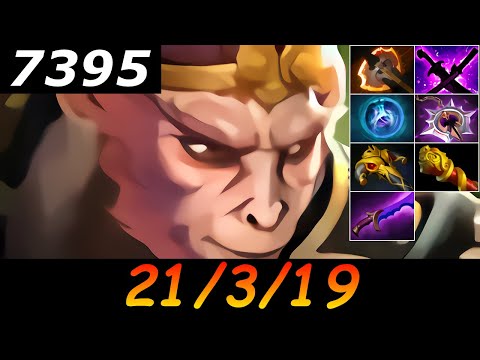 Dota 2 Monkey King 7395 MMR 21/3/19 (Kills/Deaths/Assists) Ranked Full Gameplay