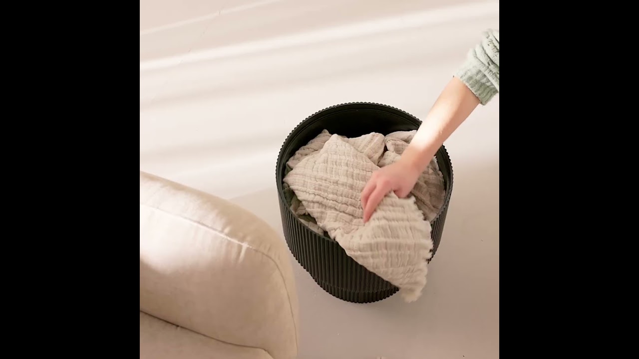 Video Sand I - Table d'appoint avec rangement en bois &oslash;38,5cm