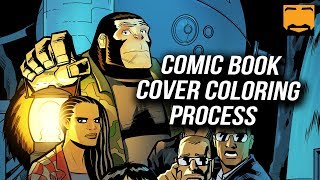 Download lagu Comic cover coloring process for EVIL MONKEY MAN mp3