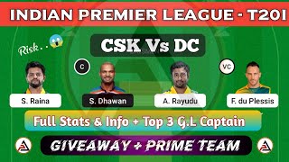 CSK vs DC 2nd #IPL match Dream11 team| csk vs dc Dream11 team| Chennai Super Kings vs Delhi Capitals