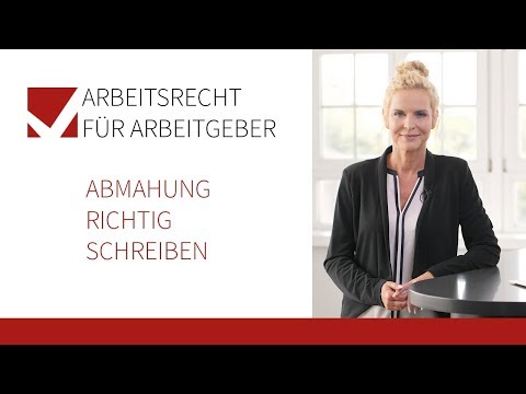 ABMAHNUNG - Der notwendige Inhalt