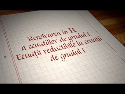 Ecuatii in R | ExamenulTau.ro