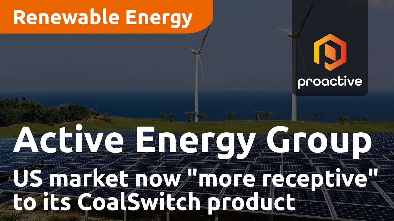 Active Energy Group sees US market now "far more receptive" to its CoalSwitch product