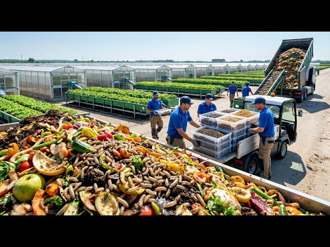 Processing organic waste with mini Black Soldier Flies.