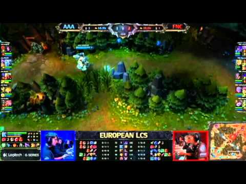 Against All Authority vs Fnatic LCS 2013 EU Spring W7D1 FULL GAME