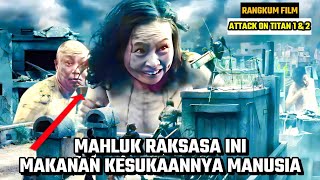 Download lagu MAHLUK RAKSASA PEMAKAN MANUSIA ‼️ - Rangkum Film ATTACK ON TITAN 1 & 2 mp3