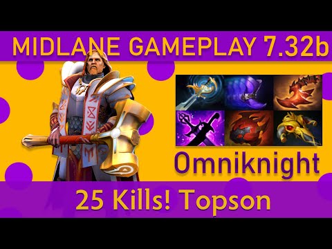 💥25 Kills! Topson New Patch Omniknight Mid Gameplay - Top MMR Dota 2