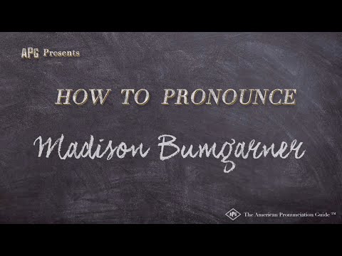 How to Pronounce Madison Bumgarner (Real Life Examples!)