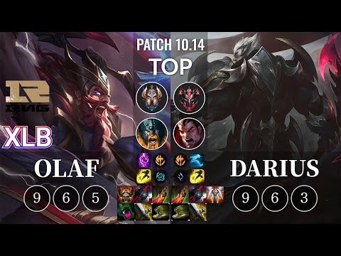 RNG XLB Olaf vs Darius Top - KR Patch 10.14
