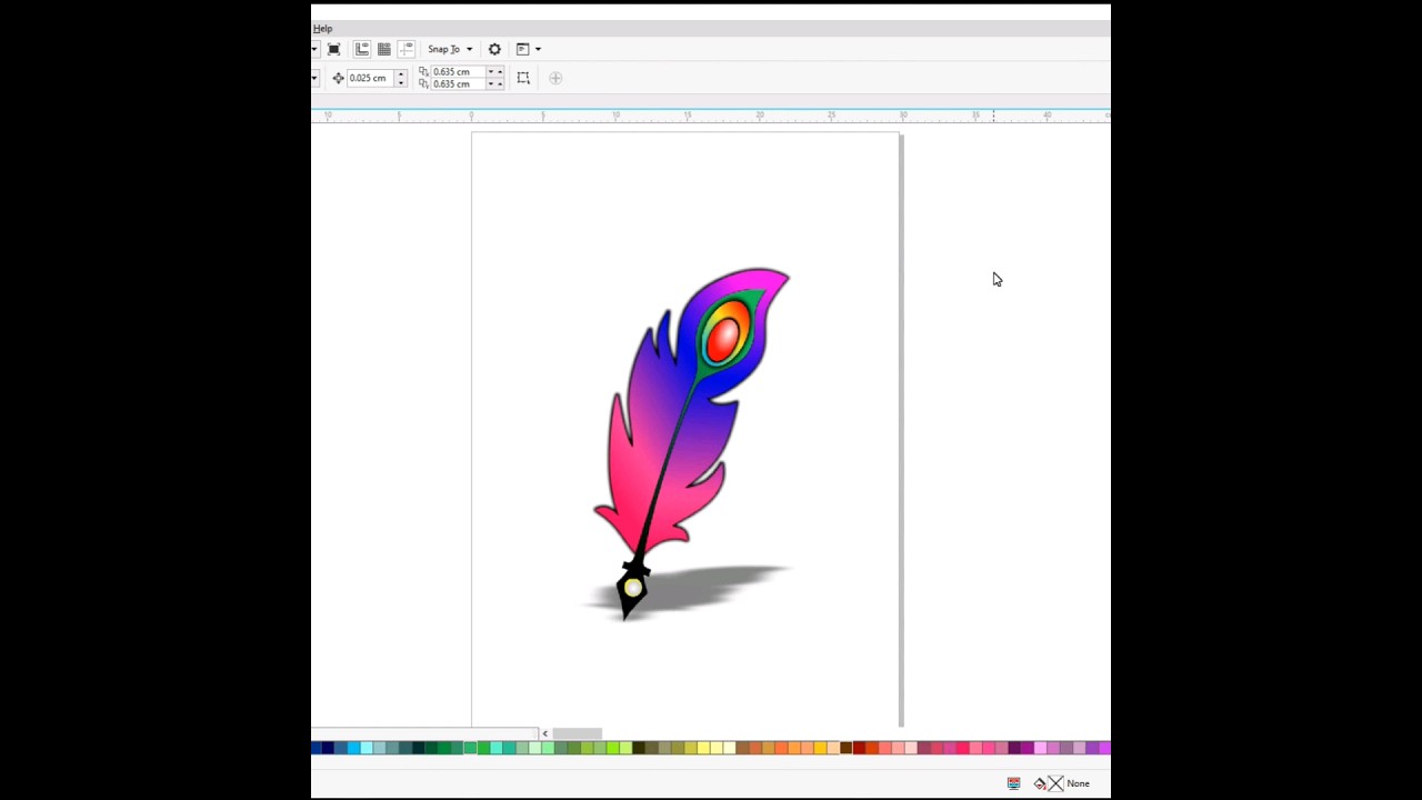 How To Draw A Feather Quill logo✒ 🪶 #feather #short