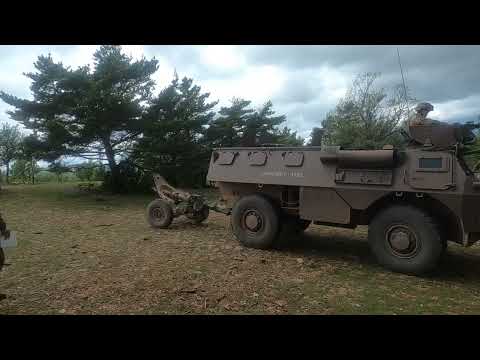Tir à vue mortier de la quatrième batterie du 3e régiment d'artillerie de marine
