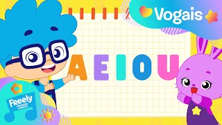 🎵 Aprendendo as VOGAIS | AEIOU | Música Infantil | Freely - Aprender é Mágico