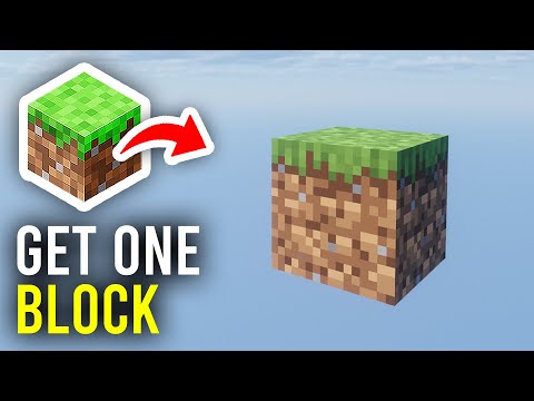 How To Get One Block On Minecraft - Full Guide