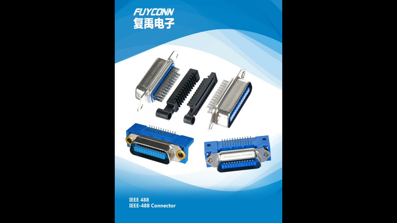 Centronics Male/Female 24pin IEEE488 Connector PCB IEEE-488 24 pin Connector