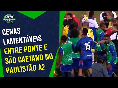 OS JOGADORES DO SÃO CAETANO ATIRARAM PEDRAS NA TORCIDA DA PONTE PRETA! LAMENTÁVEL!