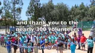 preview picture of video 'KaBOOM! Community Playground - Wells Park, El Cajon, CA, June 7, 2014'