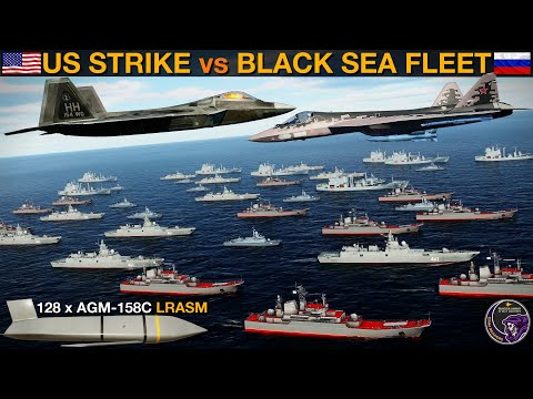 HUGE USAF Anti-Ship Attack vs Russia's Black Sea Fleet (WarGames 104A) | DCS