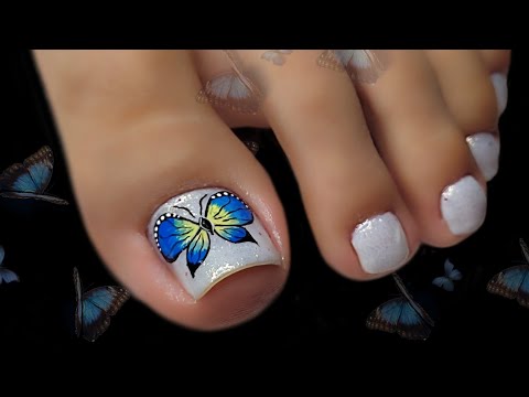 Uñas DECORADAS con MARIPOSA🦋 #nailart #naildesing