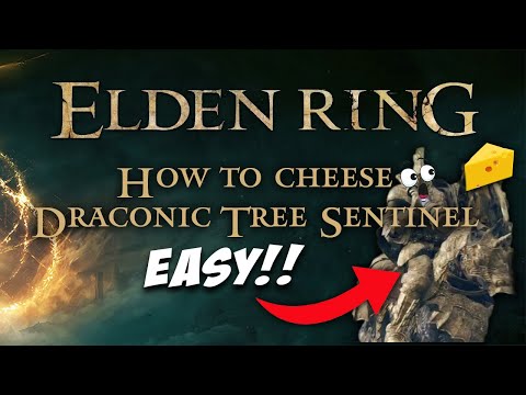 How To Easily Beat Draconic Tree Sentinel (SUPER CHEESE) - Elden Ring
