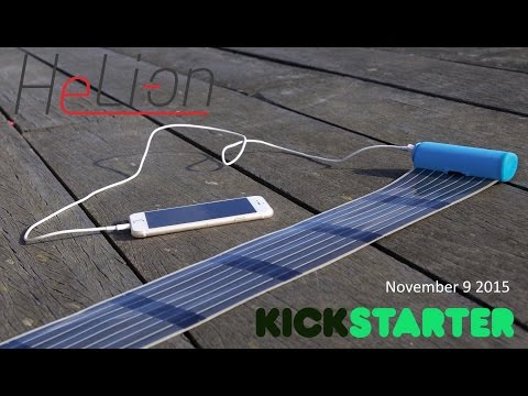 HeLi-on, the most compact solar charger with flexible printed solar cells in it (teaser)