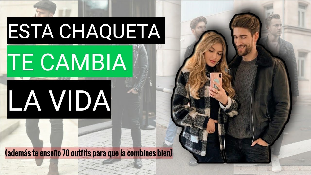combinar CHAQUETA CUERO NEGRA hombre*70 outfits*ideas para usar y vestir esta chamarra de piel✅