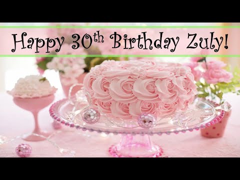 FOR ZULEIKA ON HER 30TH BIRTHDAY