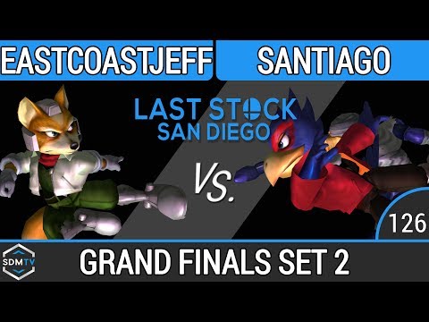 LSSD 126 - EastCoastJeff (Fox) vs. Santiago (Sheik/Falco) - SSBM Grand Finals Set 2 - Smash Melee