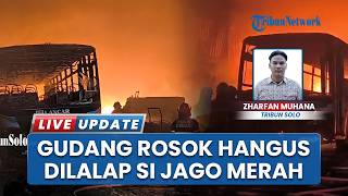 Kebakaran Hebat Gudang Rosok di Klaten saat Warga sedang Tarawih, Dua Bus Hangus Terbakar